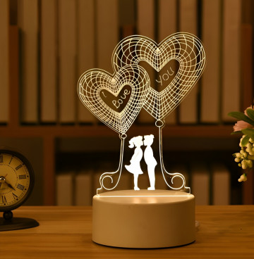 I LOVE YOU 3D USB LED LÁMPA