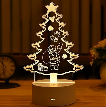 FENYŐFA 3D USB LED LÁMPA