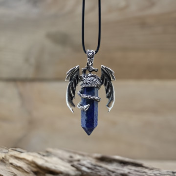 SÁRKÁNYOS KVARC NYAKLÁNC-LAPIS LAZULI