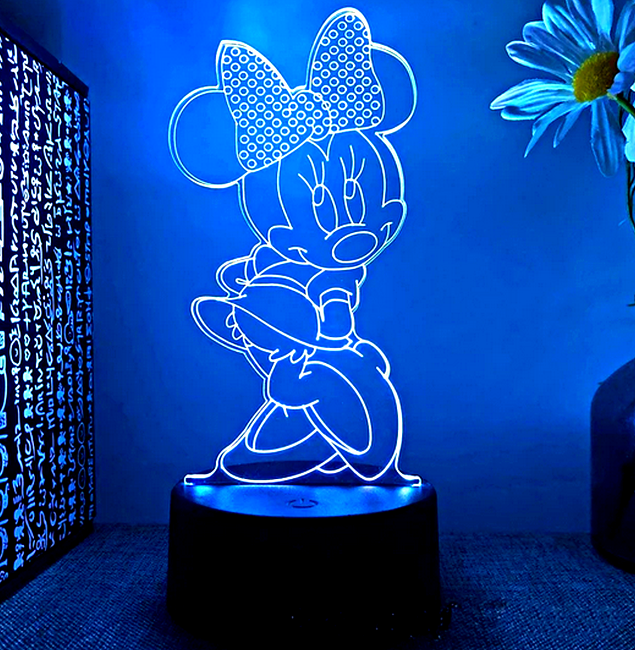 3D USB LED LÁMPA-MINNIE 7 SZÍNVÁLTÓS