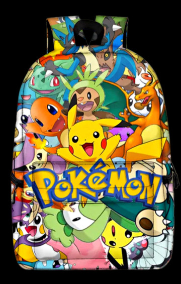 POKÉMON 3 RÉSZES ISKOLATÁSKA - FUN