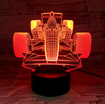 FORMA 1 3D USB LED LÁMPA 16 SZÍNVÁLTÓS TÁVIRÁNYÍTÓVAL