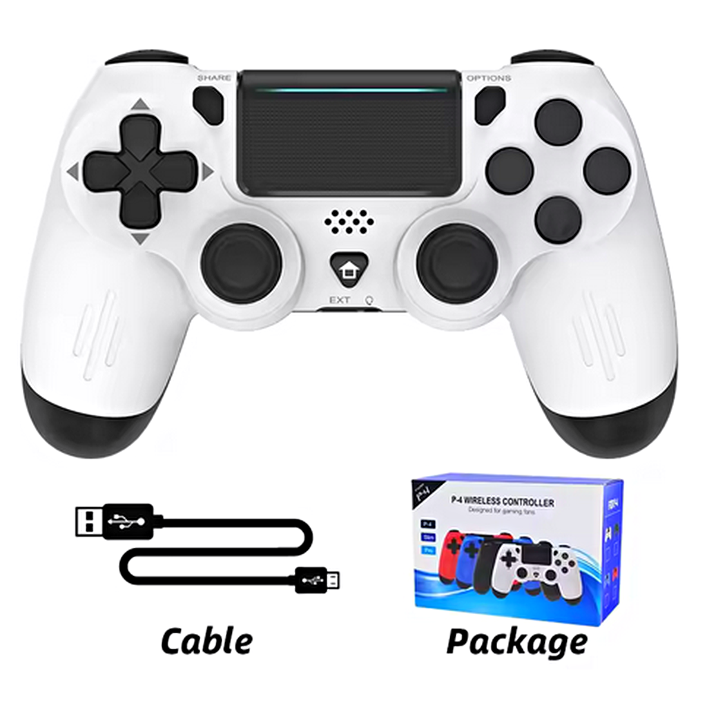 FEHÉR VEZETÉK NÉLKÜLI KONTROLLER PS4/PC/Android/iOS